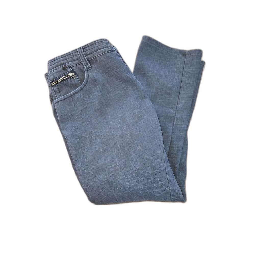 Franco Uomo Custom Made Jean Slacks Dark Gray 36 X 26.5
